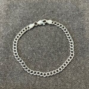 Sterling Silver Double Ring Bracelet
